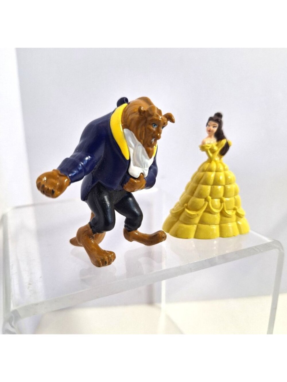 Disney Beauty And The Beast PVC Figures Belle And Beast 2.5 Inches - Picture 2 of 9